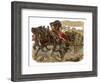 Captain Bell of the Royal Welsh Fusiliers Captures a Russian Gun at the Battle of Alma-Harry Payne-Framed Art Print