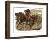 Captain Bell of the Royal Welsh Fusiliers Captures a Russian Gun at the Battle of Alma-Harry Payne-Framed Art Print