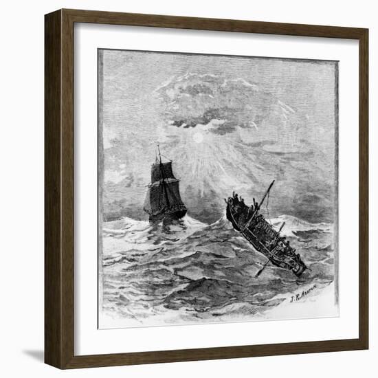 Captain Bligh and His Men Set Adrift after the Mutiny on the Hms Bounty-null-Framed Photographic Print