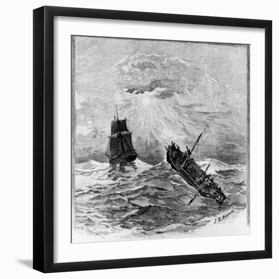 Captain Bligh and His Men Set Adrift after the Mutiny on the Hms Bounty-null-Framed Photographic Print