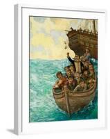 Captain Bligh and the Few Being Cast Adrift-Kenneth John Petts-Framed Giclee Print