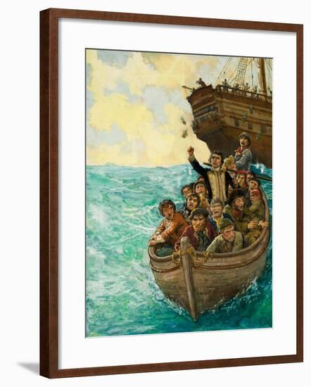 Captain Bligh and the Few Being Cast Adrift-Kenneth John Petts-Framed Giclee Print