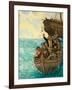 Captain Bligh and the Few Being Cast Adrift-Kenneth John Petts-Framed Giclee Print