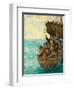 Captain Bligh and the Few Being Cast Adrift-Kenneth John Petts-Framed Giclee Print