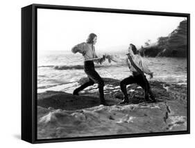 Captain Blood, Errol Flynn, Basil Rathbone, 1935-null-Framed Stretched Canvas