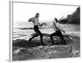 Captain Blood, Errol Flynn, Basil Rathbone, 1935-null-Framed Photo