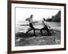 Captain Blood, Errol Flynn, Basil Rathbone, 1935-null-Framed Photo