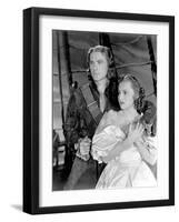 Captain Blood, Errol Flynn, Olivia De Havilland, 1935-null-Framed Photo