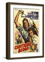 Captain Blood, German Movie Poster, 1935-null-Framed Art Print