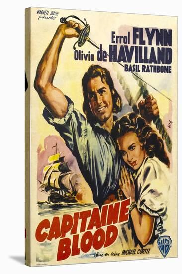 Captain Blood, German Movie Poster, 1935-null-Stretched Canvas