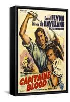 Captain Blood, German Movie Poster, 1935-null-Framed Stretched Canvas