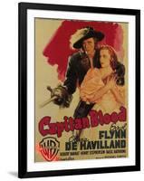 Captain Blood, Italian Movie Poster, 1935-null-Framed Art Print