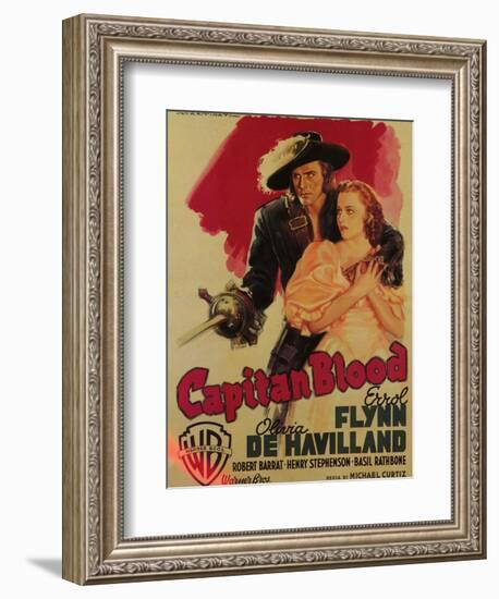 Captain Blood, Italian Movie Poster, 1935-null-Framed Art Print