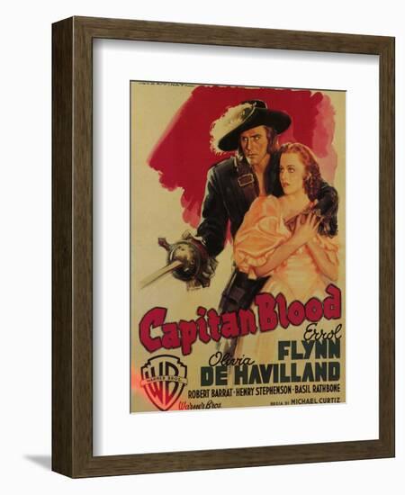 Captain Blood, Italian Movie Poster, 1935-null-Framed Art Print