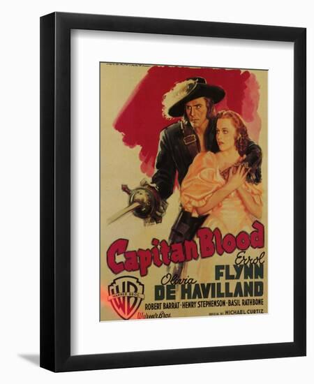 Captain Blood, Italian Movie Poster, 1935-null-Framed Art Print