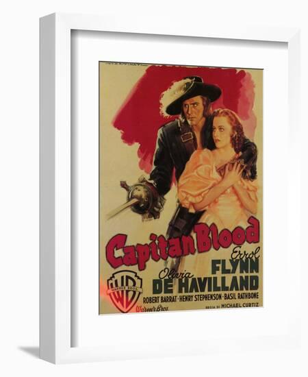 Captain Blood, Italian Movie Poster, 1935-null-Framed Art Print