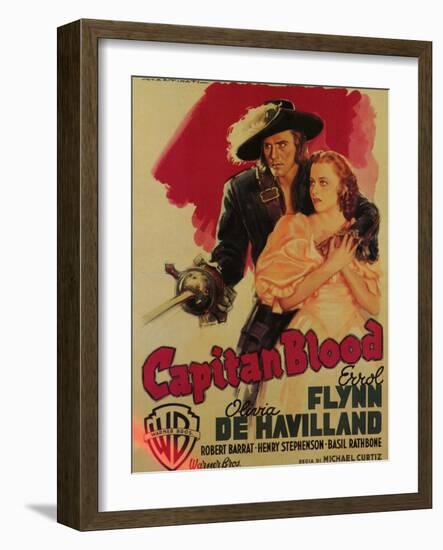 Captain Blood, Italian Movie Poster, 1935-null-Framed Art Print