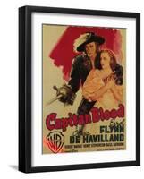 Captain Blood, Italian Movie Poster, 1935-null-Framed Art Print