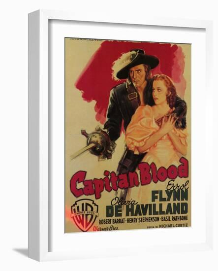 Captain Blood, Italian Movie Poster, 1935-null-Framed Art Print