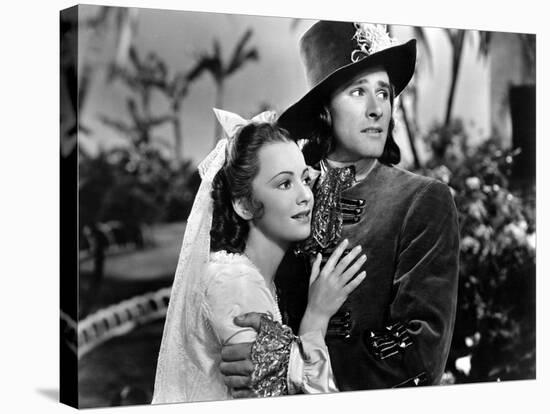 Captain Blood, Olivia De Havilland, Errol Flynn, 1935-null-Stretched Canvas