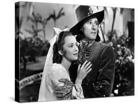 Captain Blood, Olivia De Havilland, Errol Flynn, 1935-null-Stretched Canvas