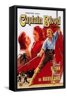 Captain Blood, Swedish Movie Poster, 1935-null-Framed Stretched Canvas