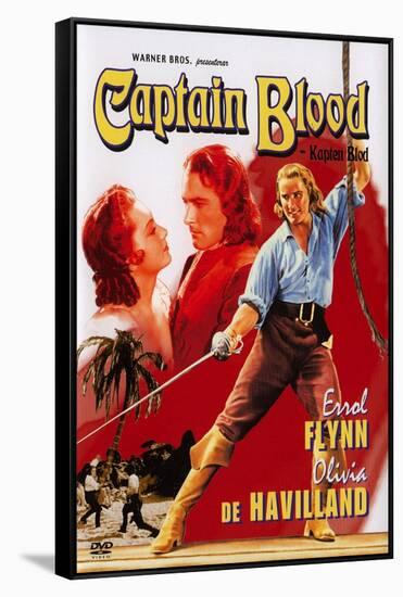 Captain Blood, Swedish Movie Poster, 1935-null-Framed Stretched Canvas