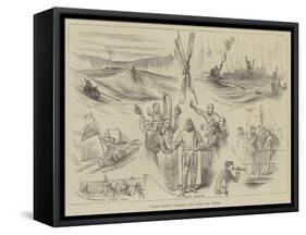 Captain Boyton's Successful Trip across the Channel-null-Framed Stretched Canvas