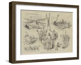 Captain Boyton's Successful Trip across the Channel-null-Framed Giclee Print