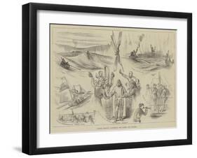 Captain Boyton's Successful Trip across the Channel-null-Framed Giclee Print