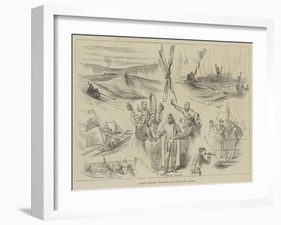 Captain Boyton's Successful Trip across the Channel-null-Framed Giclee Print