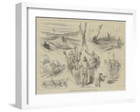 Captain Boyton's Successful Trip across the Channel-null-Framed Giclee Print