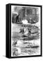 Captain Boyton's Voyage across the Channel, 1875-null-Framed Stretched Canvas