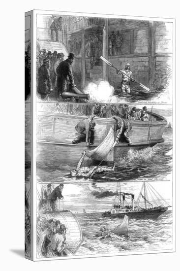 Captain Boyton's Voyage across the Channel, 1875-null-Stretched Canvas