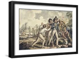 Captain Burney Discovering His Murdered Shipmates', from the Voyages of Captain Cook-Isaac Robert Cruikshank-Framed Giclee Print