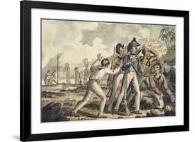 Captain Burney Discovering His Murdered Shipmates', from the Voyages of Captain Cook-Isaac Robert Cruikshank-Framed Giclee Print