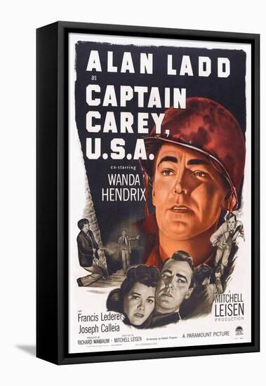 Captain Carey, U.S.A., Wanda Hendrix, Alan Ladd, 1950-null-Framed Stretched Canvas