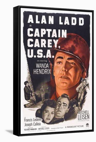 Captain Carey, U.S.A., Wanda Hendrix, Alan Ladd, 1950-null-Framed Stretched Canvas
