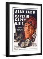 Captain Carey, U.S.A., Wanda Hendrix, Alan Ladd, 1950-null-Framed Art Print