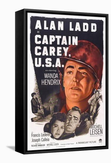 Captain Carey, U.S.A., Wanda Hendrix, Alan Ladd, 1950-null-Framed Stretched Canvas