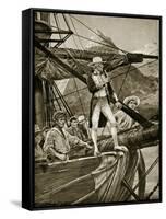 Captain Cook Approaching New Zealand-Richard Caton Woodville II-Framed Stretched Canvas