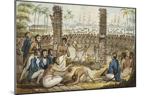 Captain Cook at the Island of Otaheite', from the Voyages of Captain Cook-Isaac Robert Cruikshank-Mounted Giclee Print