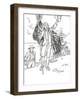 'Captain Cook Landing in Australia', 1912-Charles Robinson-Framed Giclee Print