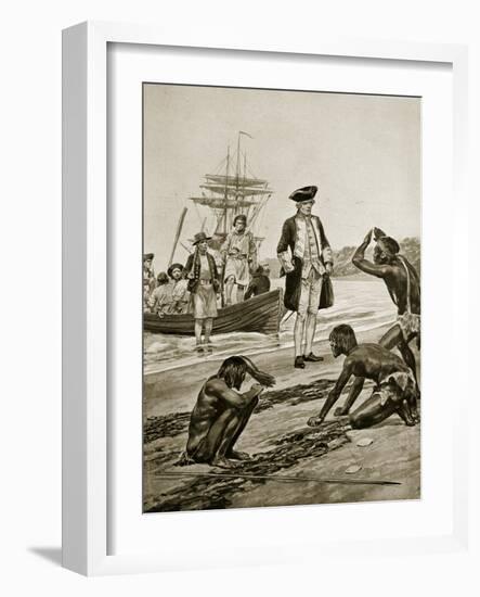 Captain Cook Landing in Tasmania, 1777-Richard Caton Woodville II-Framed Giclee Print