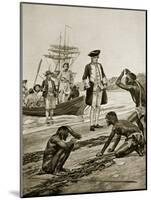 Captain Cook Landing in Tasmania, 1777-Richard Caton Woodville II-Mounted Giclee Print