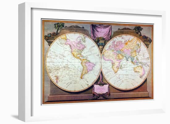 Captain Cook: Map, 1808-Laurie and Whittle-Framed Giclee Print