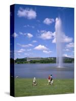 Captain Cook Memorial Fountain, Canberra, Australia-Ken Wilson-Stretched Canvas