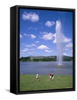 Captain Cook Memorial Fountain, Canberra, Australia-Ken Wilson-Framed Stretched Canvas