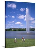 Captain Cook Memorial Fountain, Canberra, Australia-Ken Wilson-Stretched Canvas