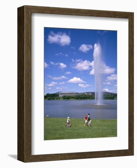 Captain Cook Memorial Fountain, Canberra, Australia-Ken Wilson-Framed Photographic Print